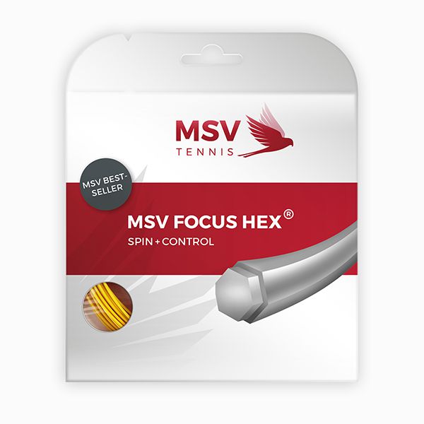 MSV Focus HEX® Tennis String 12m 1,23mm yellow